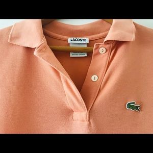Lacoste women’s polo short sleeve peach